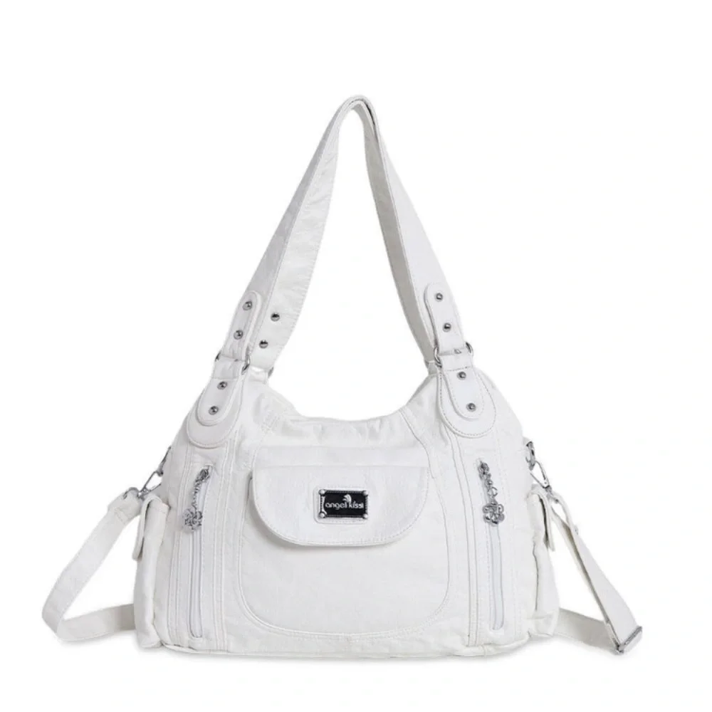 Large Shoulder Tote Purse – Multipocket Faux Leather Satchel Hobo Purse new